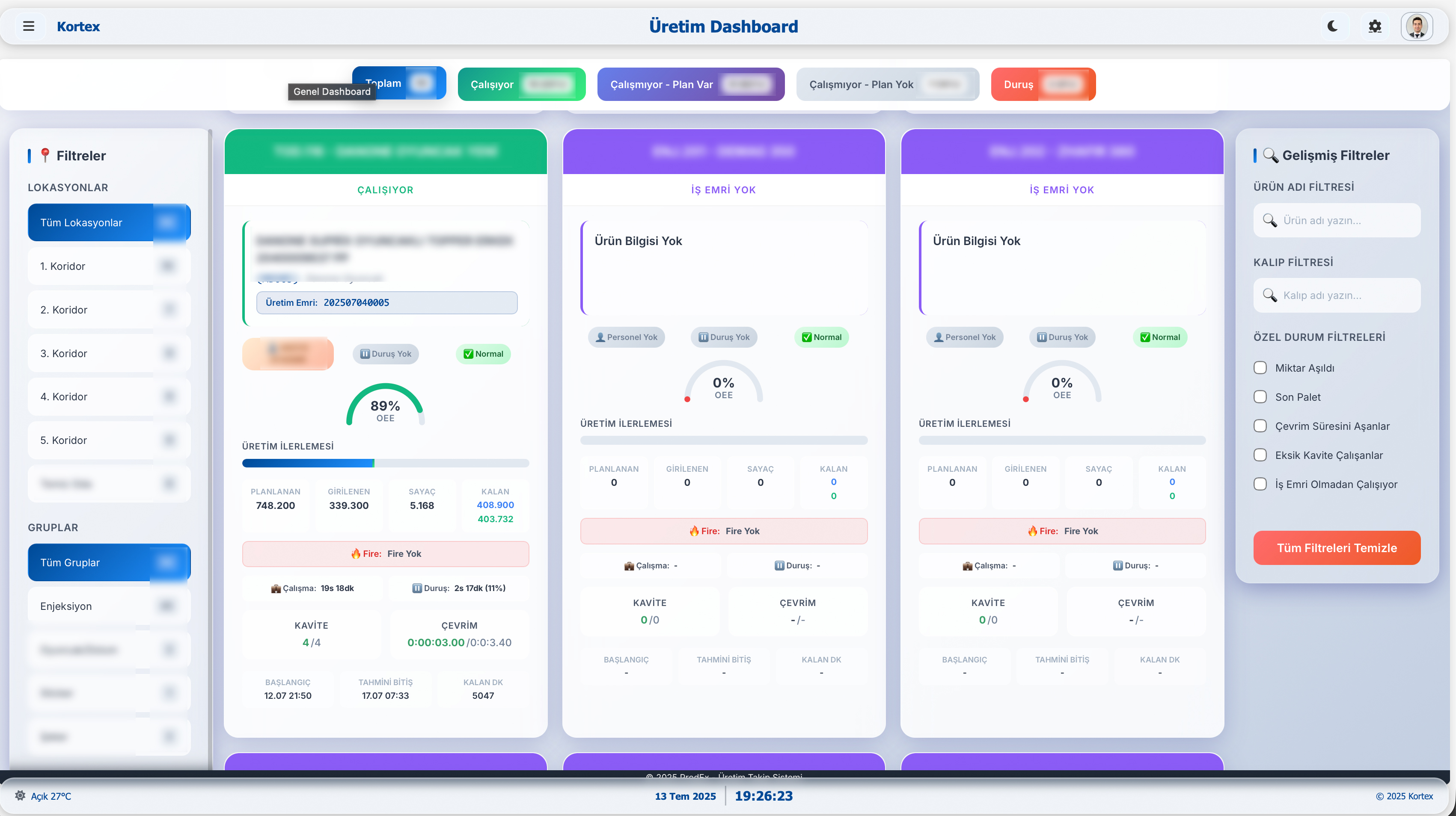 Live Production Dashboard