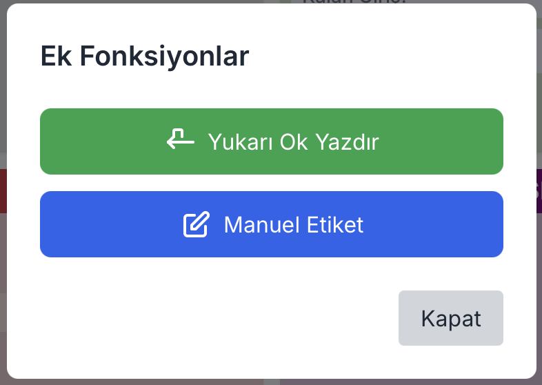 Additional Functions Menu